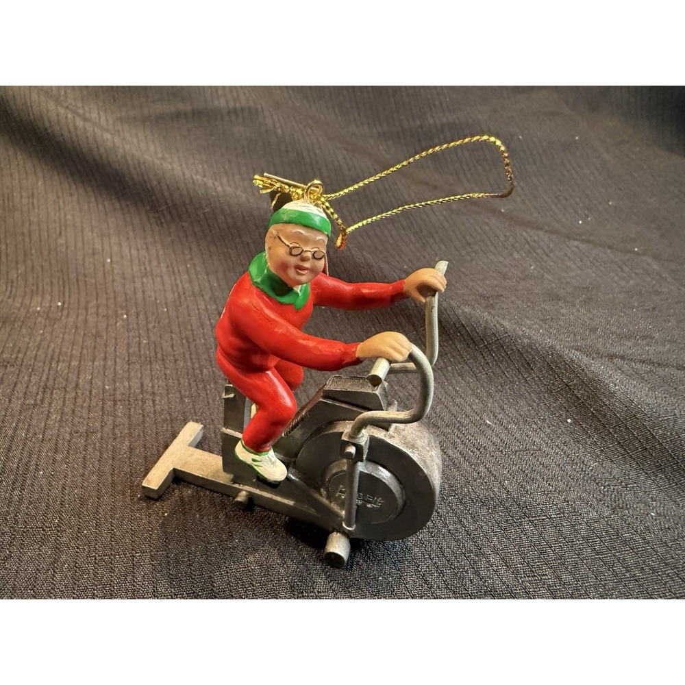 Vintage Sears 1995 Limited Edition Mrs Claus Fit Cycle Christmas Ornament Small